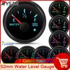 AD 52mm Water Level Gauge with Alarm 0-190ohm 7 Colors Waterproof Water Level Meter Indicator for Car Boat Marine Meters 12V 24V