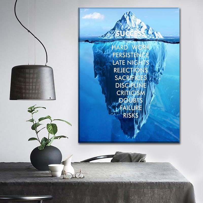 Living Room Without Frame Canvas Paintings HD Home Decor Tip of The Iceberg