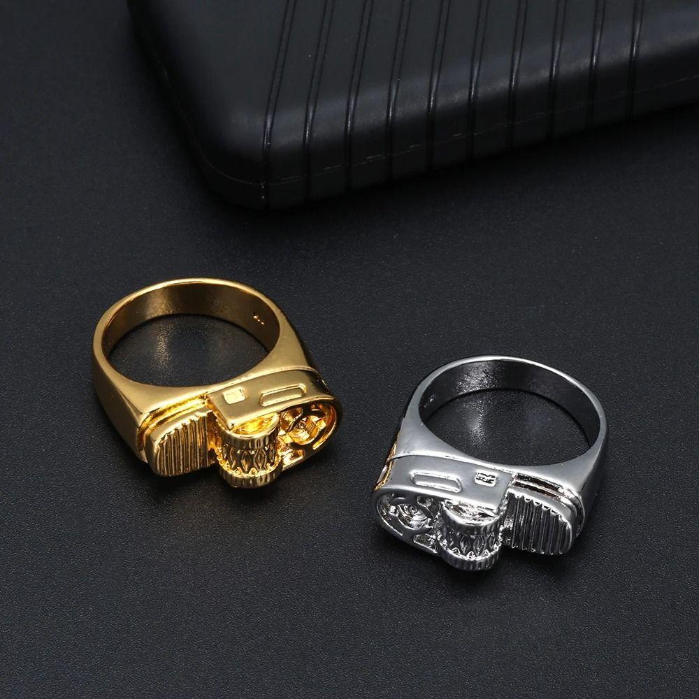 Anillo Encendedor de Diseño Creativo Anillo de Cobre Anillo de Moda Anillo Encendedor de Simulación Para Hombres Mujeres