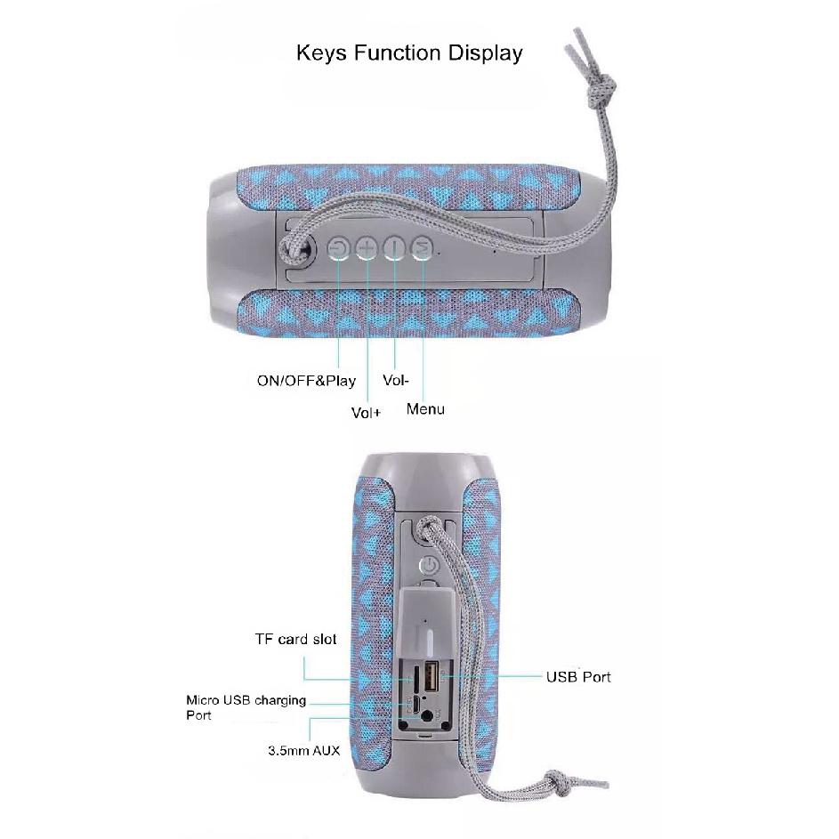 TG117 Outdoor Bluetooth Speaker Portable Wireless Speaker Column Dual Bass Sound Bar Subwoofer Music Player Loudspeaker FM Radio