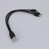 1pcs 2Pcs 20cm 0.2m USB male to 3way  mrico usb Splitter Adapter power Cable 3-Port Multi-Charging USB Splitter for Charging