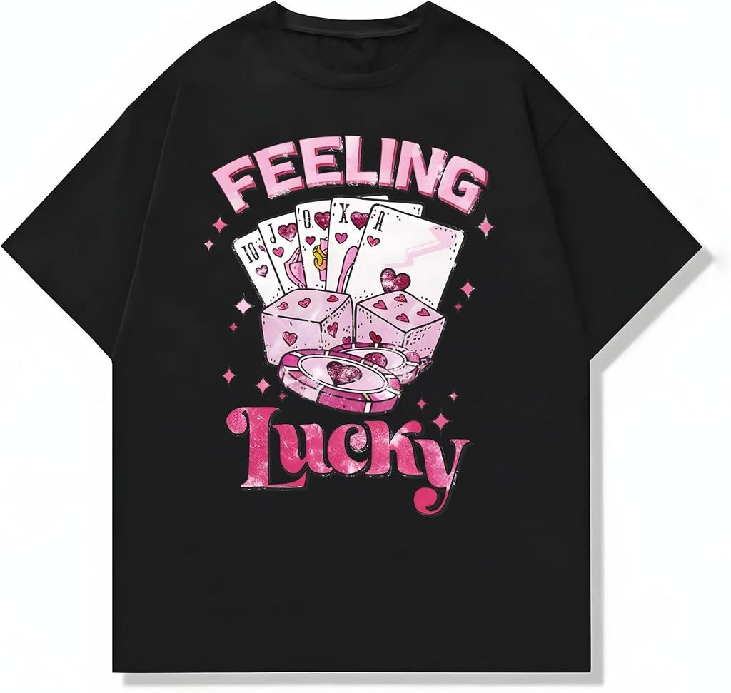 Feeling Lucky Cards Dice Poker Chips T-shirt