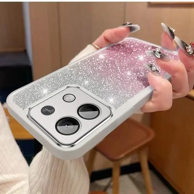 Pentru Redmi Note 14 4G 14Pro Husă din silicon moale cu sclipici gradient pentru Redmi Note 14pro Plus, lentilă, cameră, protectie, husă rezistentă la șocuri