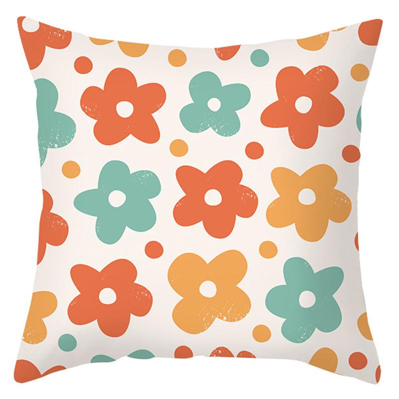 

Geometric Floral Pattern Fresh Nordic Style Pillowcase Desk Lunch Break Sleeping Pillow Bedside Pillow Cushion 45 * 45Cm pillowcase