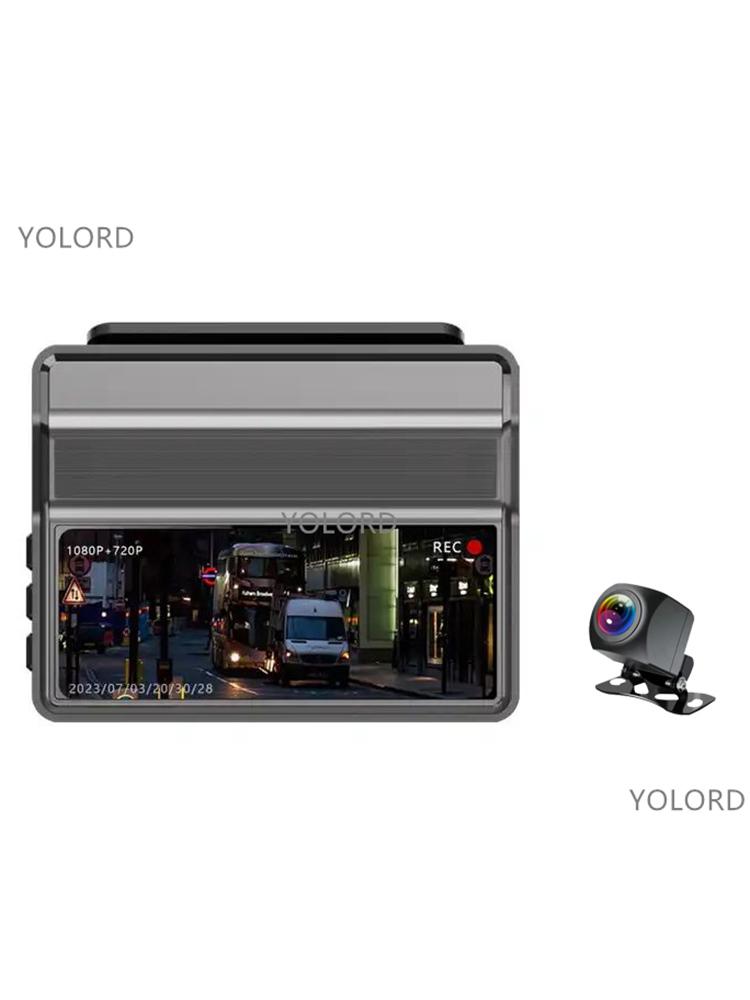 

Автомобильная камера с двумя объективами FHD 1080P, передняя камера 720P, задний видеорегистратор, видеорегистратор 0GB чёрный