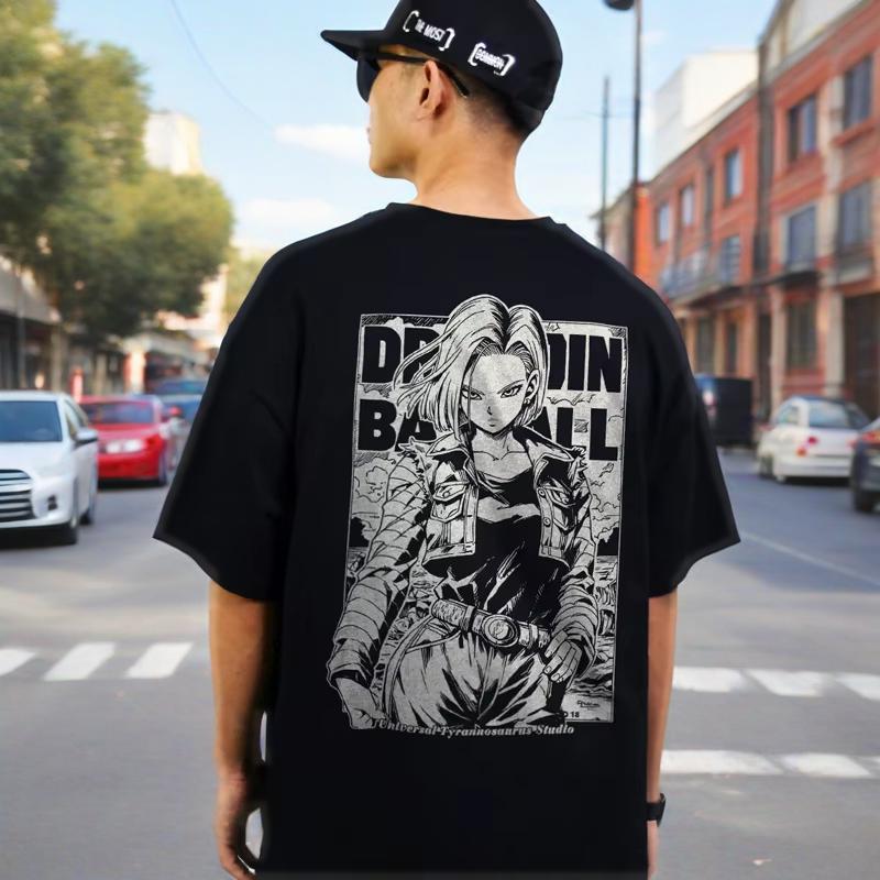 Anime Dragon Ball HighStreet Casual Tops Outdoor Sports Fitness Mens Tshirts Womens Shortsleeved Shirts Couple Styles