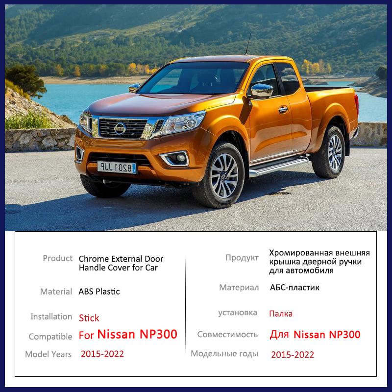 Für Nissan NP300 Navara D23 2015 ~ 2022 Renault Alaskan Chrom Türgriff Abdeckung Trim Aufkleber Auto Styling Dekoration