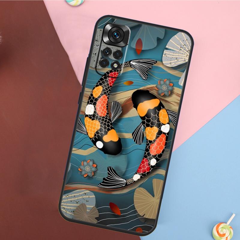 

Чехол-обложка с изображением рыбы Кои Инь-Ян для Xiaomi Redmi Note 13 14 Pro 12 11 9 10 9S 10S 11S 12S Redmi 14C 10C 12C 13C Redmi Note 11