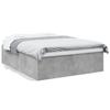 Bed Frame Concrete Grey 150 x 200 cm Engineered Wood