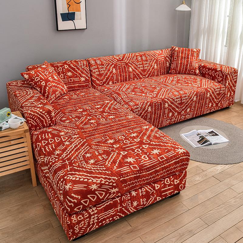 

L-shape Sofa Cover Stretch SlipCovers Plastic Furniture Protector Spandex Couch Cover for Party Hotel Banquet 1pc2-seater145-185cm