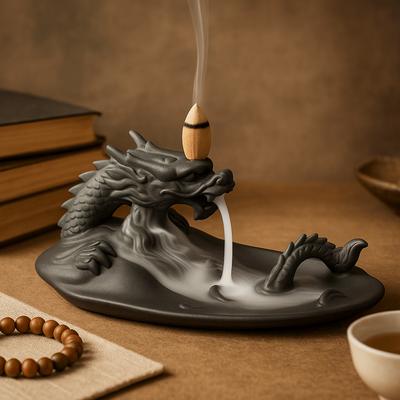 Backflow Incense Burner - Dragon In Pool