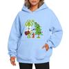 Ladies' Christmas Style Printed Hoodie With Wool And Pockets For Women