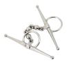 135mm Stainless Steel Horse Mouth Bit Horse Mouth Riding Full Cheek Snaffle Bit with Ball Chain