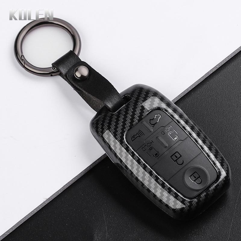 Abs Carbon Fiber Style Car Key Case Cover For Kia Sportage Cerato Optima K2 K3 K4 K5 Rio Picanto Soul Sorento Sedona Protector