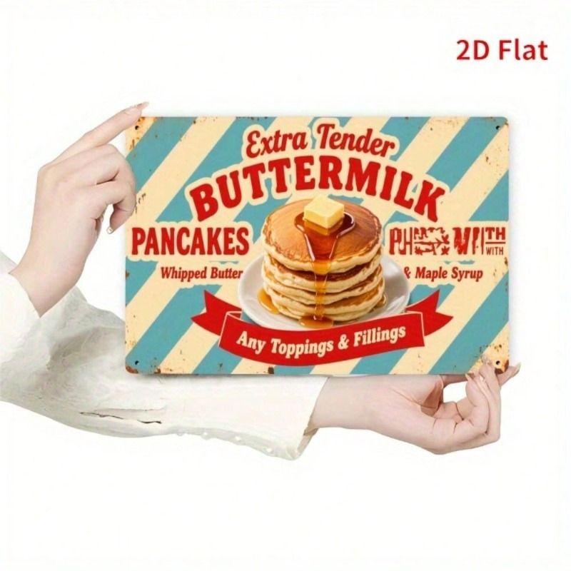 Vintage Pancake Syrup Metal Poster Retro Cafe Kitchen Wall Decor
