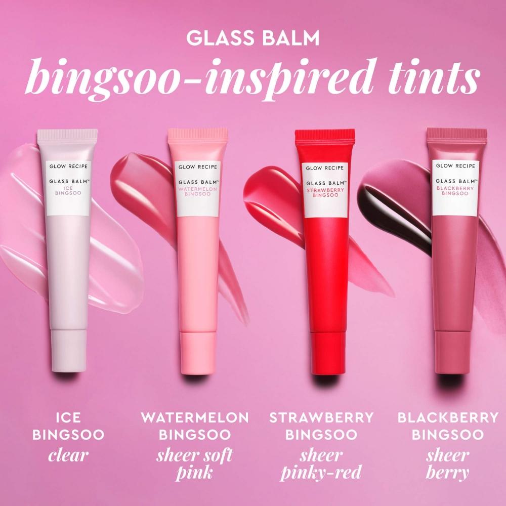 Glow Recipe Glass Balm Lippenpflege Für Glanz   Feuchtigkeit 0,52 Unzen 15 G Eisbehälter Gsoo Klar