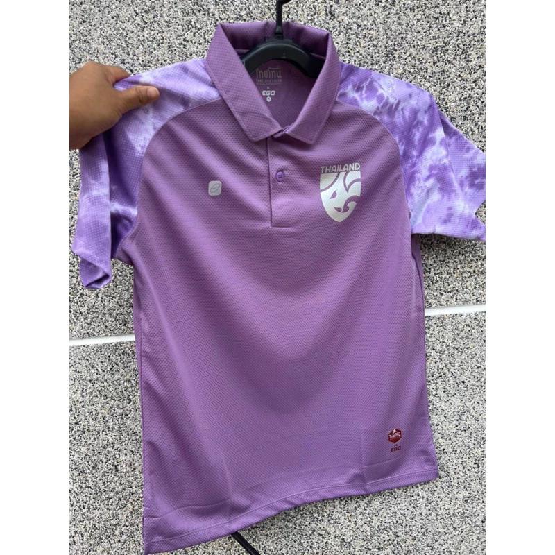THAILAND National Football Soccer Tie Dye Pattern JERSEY CHEER Fan Vintage Version Quick Dry Shirt Polo Short Sleeve Uniform Elephant Logo Sport