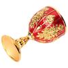 Gold Chalice 4 Inch High Zinc Alloy Retro EmNaBossed Flower Pattern Elegant Pimp Cup for Party Banquet Bar