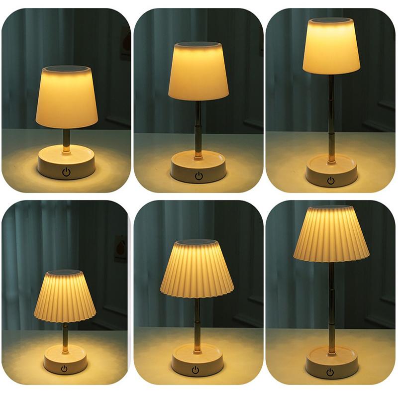 Nattbordslampe i tre Nattbord Varmt lys Leselys Soverom Nattlys Elektrisk strøm Hjemmedekor Skrivebordslampe