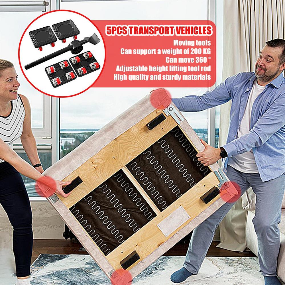 Heavy Furniture Lifter Heavy Duty Furniture Movers With Wheels Appliance Mover With Adjustable Height Lifting Tool Bar For Safel