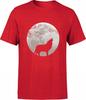 Wolf T-shirt With Wolf Men's Print Moon S Men's T-Shirt Tshirt S