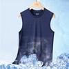 Men's Quick-Dry Ice Silk Sleeveless Sports Top - Breathable, Elastic Fitness T-Shirt