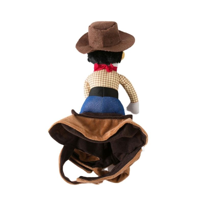 Dogs Transfiguration Costume for Riding Horse Halloween Dogs Vest Winter Autumn Halloween Costume Cute Small Dogs Vest