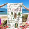 Alpha Kappa Alpha Print Beach Towel, Versatile Lightweight Absorbent Beach Towel for Pool Surf Yoga Bathroom, Perfect Birthday Holiday Gift