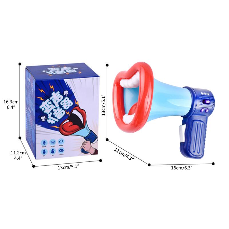 ZK30 Novelty Horn Toy Voice Changer Loud Speaker Halloween Voice Changing Loudspeaker Amplifies Sound Effect Megaphone Kids Gift