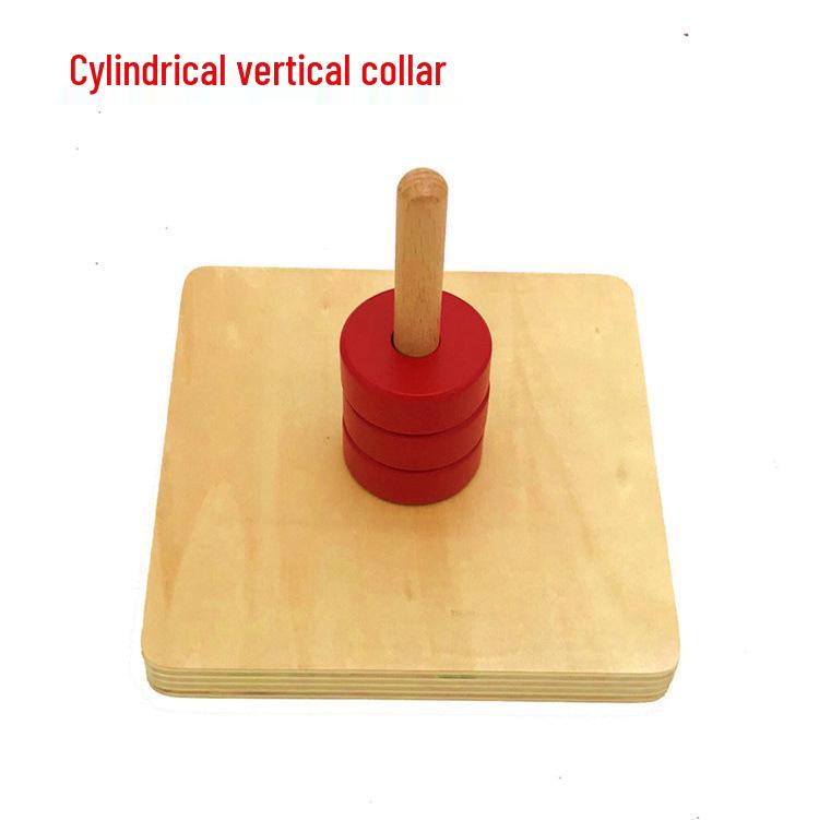 

Montessori Infant & Toddler Triangular Prism Matching Box & Three-Color Ring Set - Early Education Teaching Aids.