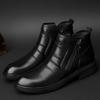 Fashion Male Stylish Brand Motocross Boot Warm Winter Boots for Men Business Men Dress Genuine Leather Casual Shoes Men's Ankle Boots