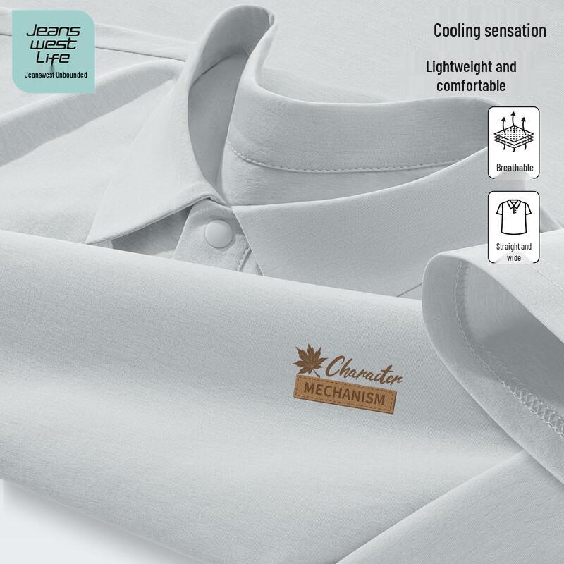 JEANSWEST LIFE Men s Quick-Dry Ice Silk Polo Shirt 2XL