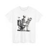 Unisex Adult T Shirt Vintage Style Skeleton On Toilet Newspaper Funny Horror Tee