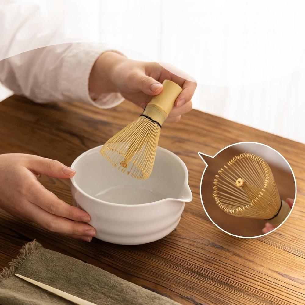 Ceramic Japanese Matcha Tea Set Blender Stand Tea Ceremony Matcha Bowl Grinder Brush Household Tea Brewing Set Tea Set Stand