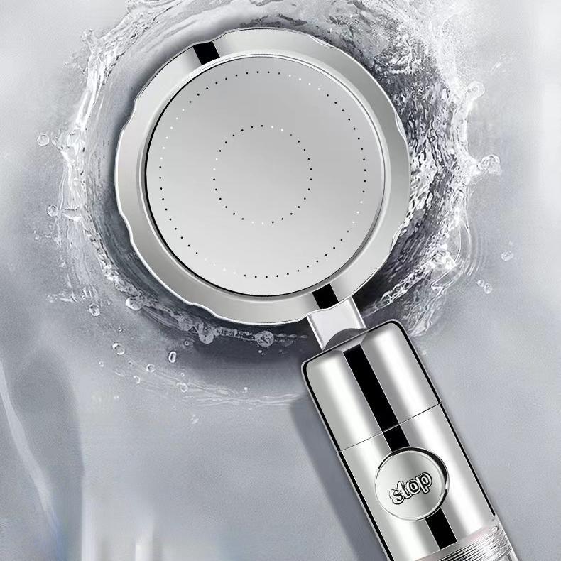 Propeller Bathroom Shower Head Rainfall High Preassure Water Saving Shower Accessary Pressurized Nozzle Universal Adaptation