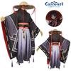 Original Genshin Impact Black Main Cosplay Costume Set Polyester Fabric Game Theme Characters)