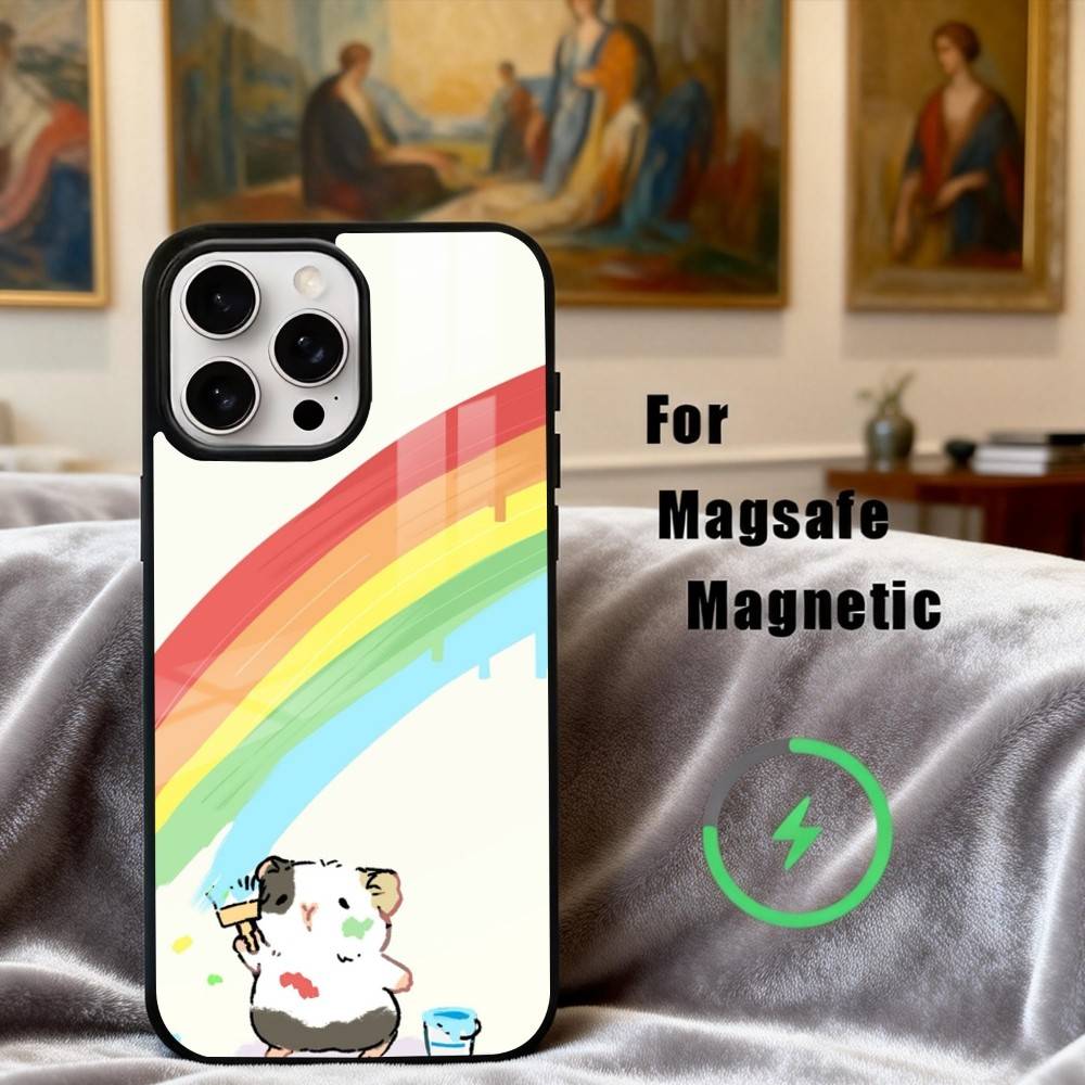 C-Cute-E C-Cartoon-N H-Hamster  Phone Case For iPhone17,16,15,14,13,12,11 Plus,Pro Max Magnetic For Magsafe Wireless Charging