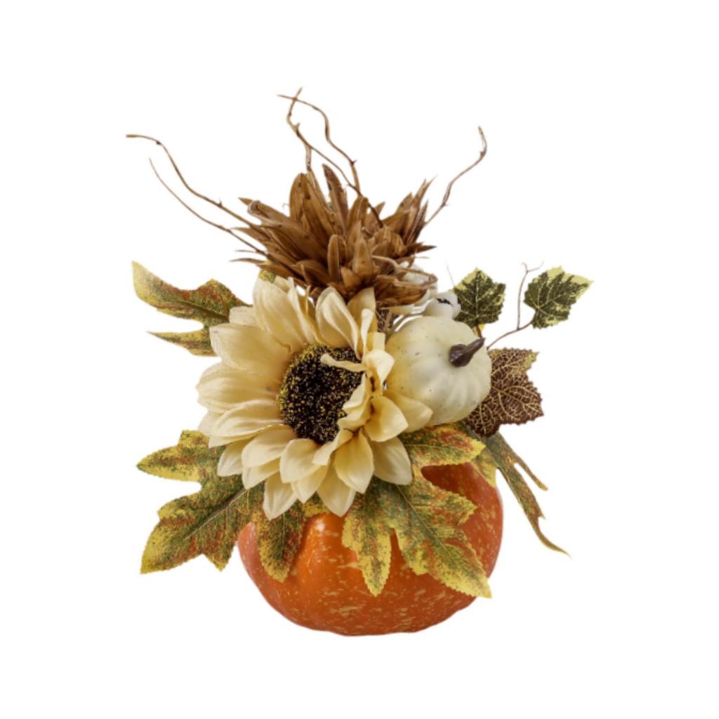 Artificial Pumpkin Flower Photography Props Floral Arrangement Fall Ornament for