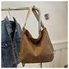 Street Fashion Large Capacity Nylon Tote Crossbody Bag For Women In Brown