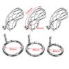 Adult Games Stainless Steel Cock Cage Lockable Sex Toys for Men Penis Cock Ring Sleeve Lock Male Chastity Device