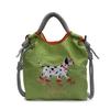 Fashion high-value bag women's new textured embroidered portable nylon mobile phone bag cartoon shoulder messenger bag
