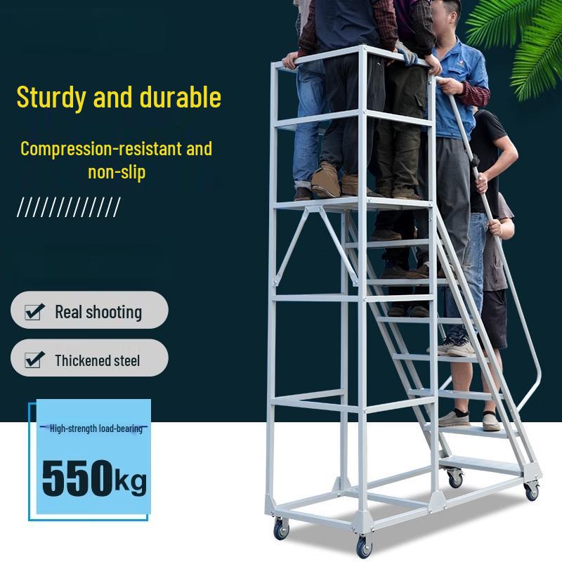 Detachable Warehouse Picking Ladder Cart