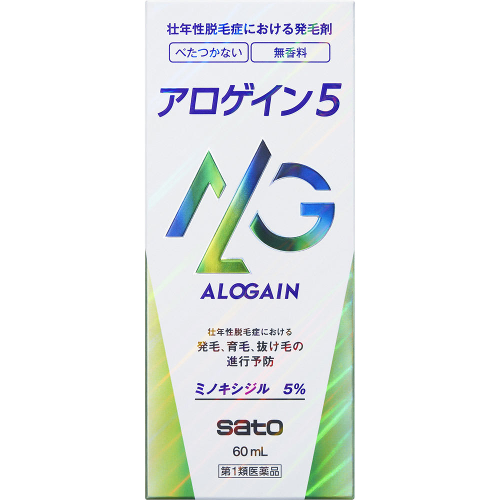 

Sato Alo-Gain 5 60ml General use Indications: Promotes hair growth, nourishes hair, and prevents progression of hair loss (hair shedding) in androgene 1