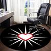 1PC Heart Symbol Chair Carpet for Office, Indoor Non-Slip Washable Carpet, Soft Comfortable Mat For Office Room Yy250930303
