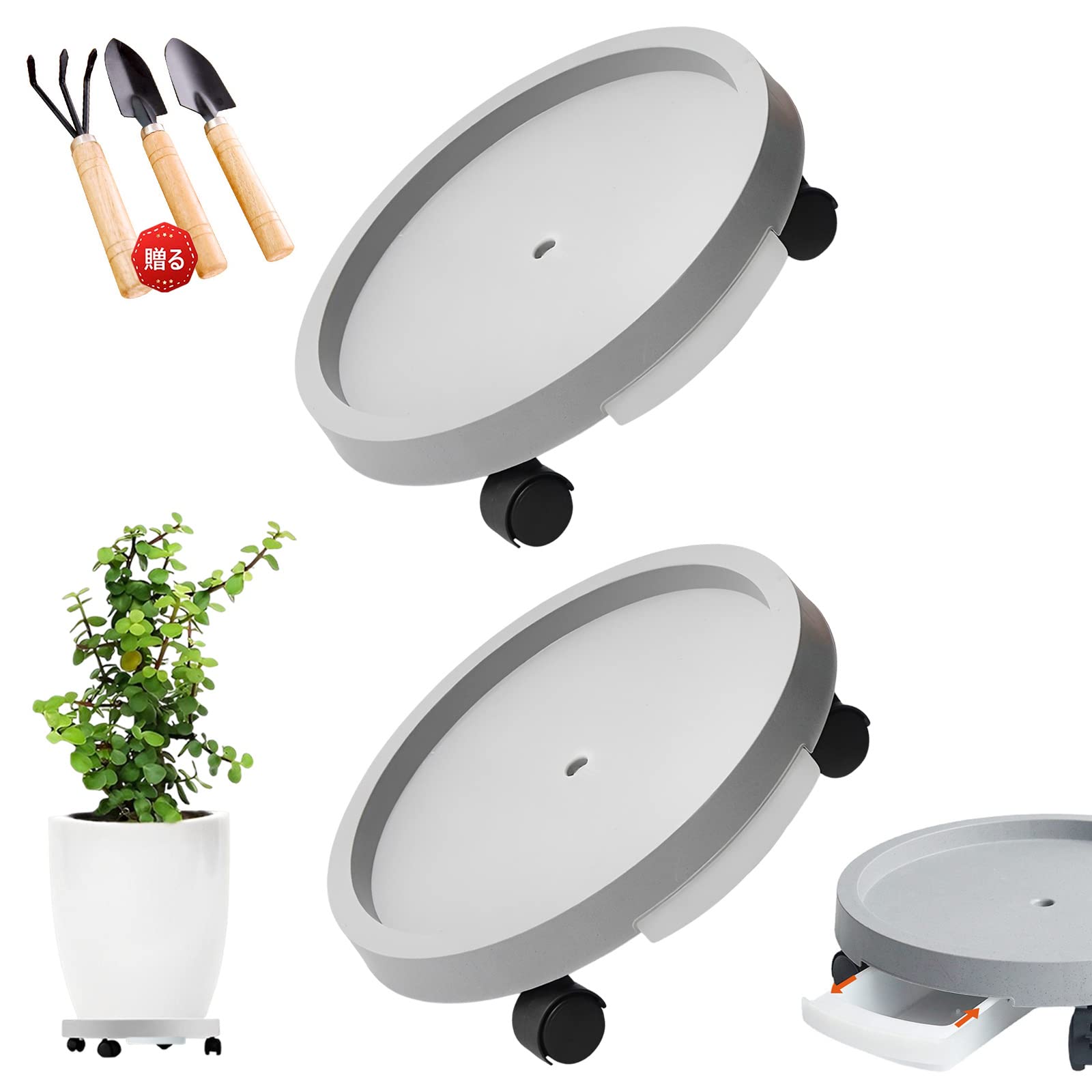 

набор подставок для цветочных горшков с подставкой для цветов с водным кашпо вращающийся легко поливаемый поднос гниение корней садовый горшок поднос горшок горшок садоводство диаметр 5 штук