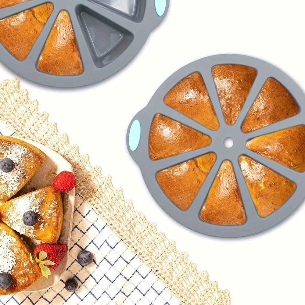 Creative Food Grade Silicone Baking Pan DIY 8 Grids Triangle Cake Mold Reusable BPA Free Oven Safe Cake Baking Mold
