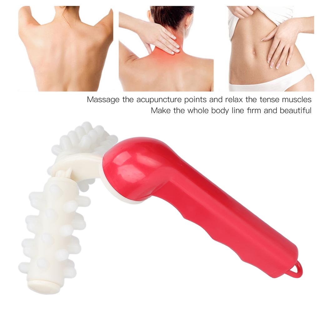 Waist Roller Massager Home Office Pain Relief Muscle Relaxation V Shaped Massager for Arms Legs
