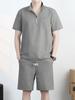 Men's Ice Silk Quick-Dry Summer Sport Set: Casual Loose Polo T-Shirt & Shorts.