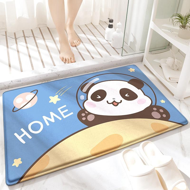 Rabbit Welcome Mat for Front Door Outdoor Entry Print Doormat Non Slip Kitchen Bedroom Footpad Home Indoor Decor Funny Kid Rug