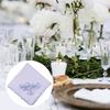Embroidery Cotton Square Handkerchief Wedding Party Favor Decorative Kerchief for Bride Wedding Gifting Packing Use